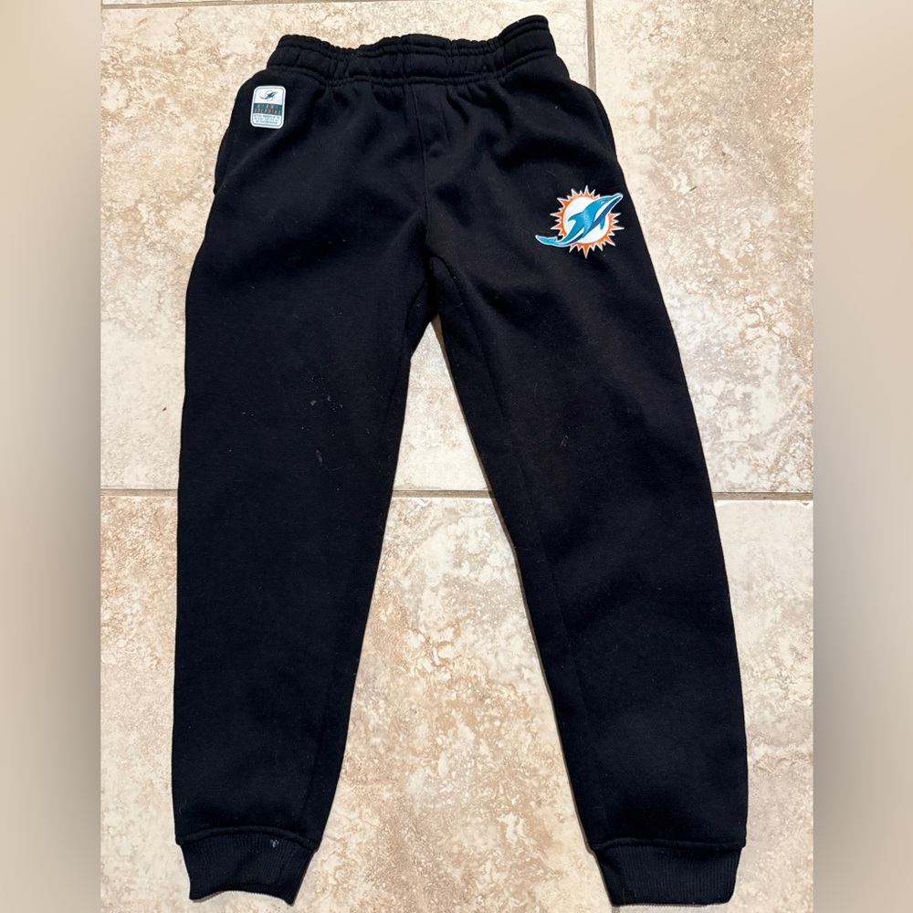 NFL Miami Dolphins kids Black Sweatpants size 10/12